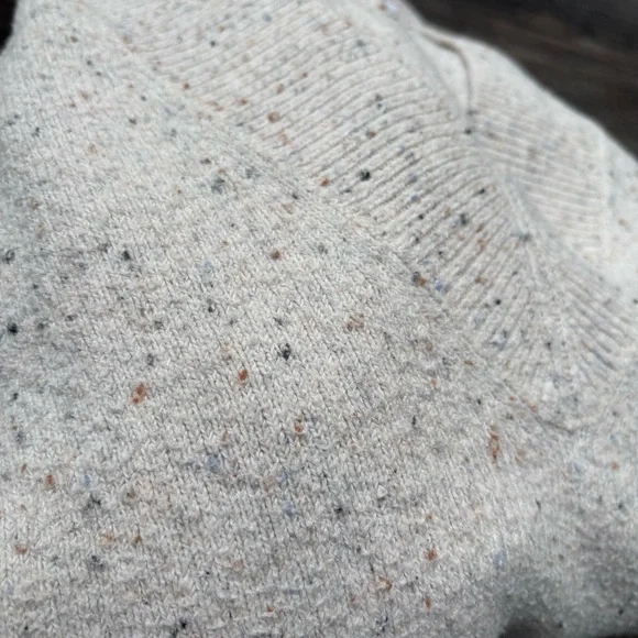 Sweater Set - joggers & v-neck sweater - speckled cream color - cotton blend - Picture 11 of 11